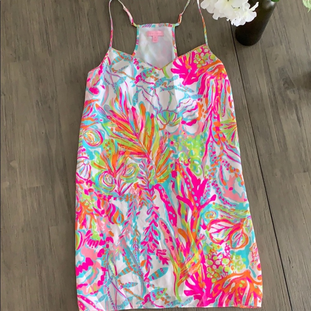 Lilly Pulitzer Dusk Dress in Scuba to Cuba Pattern